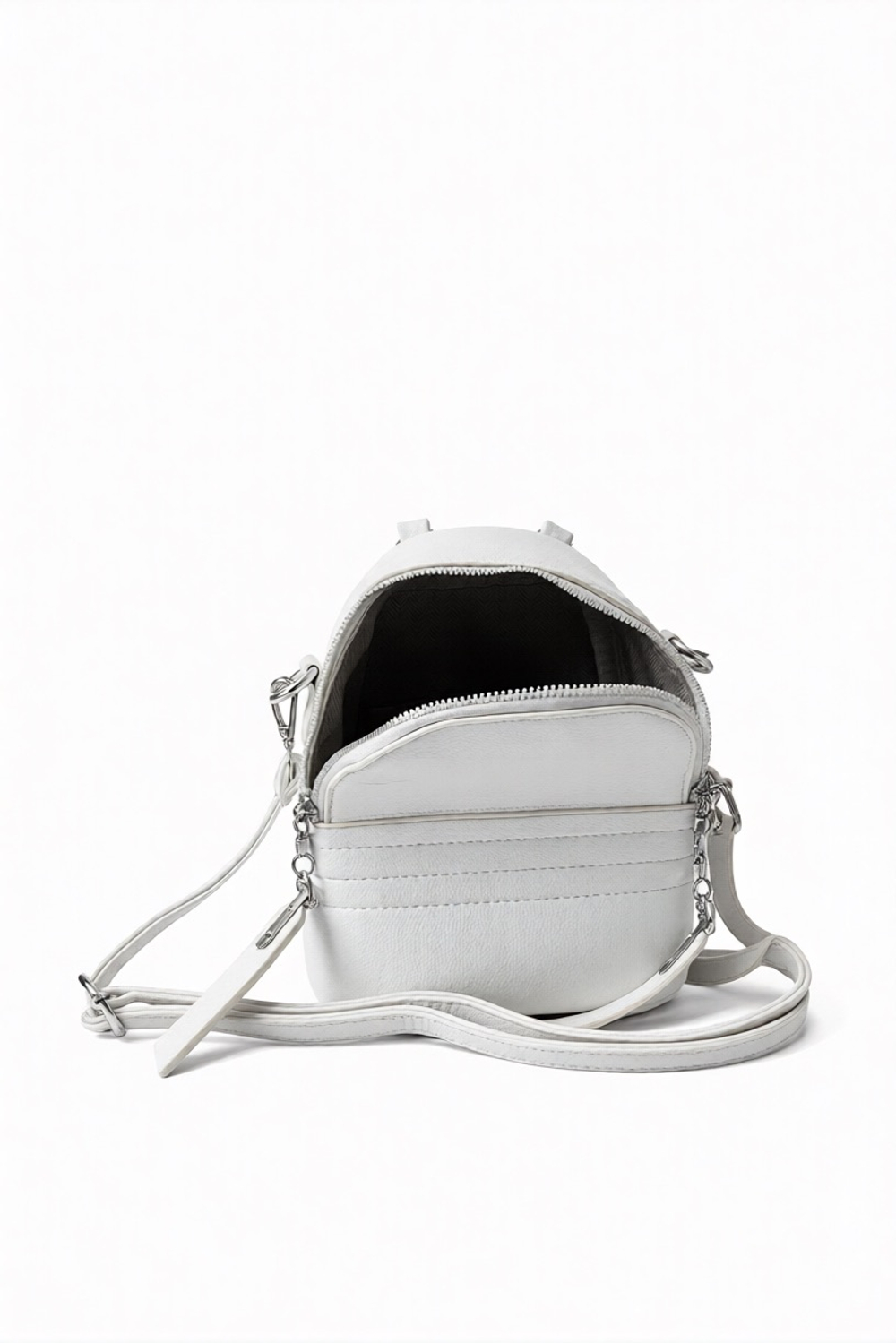 Женский рюкзак-сумка из экокожи QOZA белый