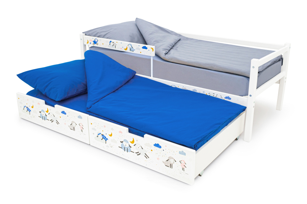 Детская кровать тахта Бельмарко Svogen белый барашки