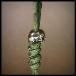 Темлячная бусина "Черепок" для ножей , латунь