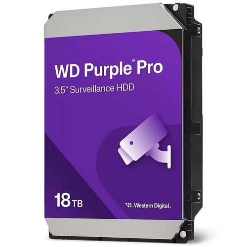 Жесткий диск HDD 18Tb Western Digital SATA-III, 512Mb, 7200rpm Purple (WD181PURP)