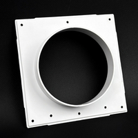 Фланец 168х168 мм квадратный на трубу 120 мм, ФКВ 120 для присоединения воздуховодов