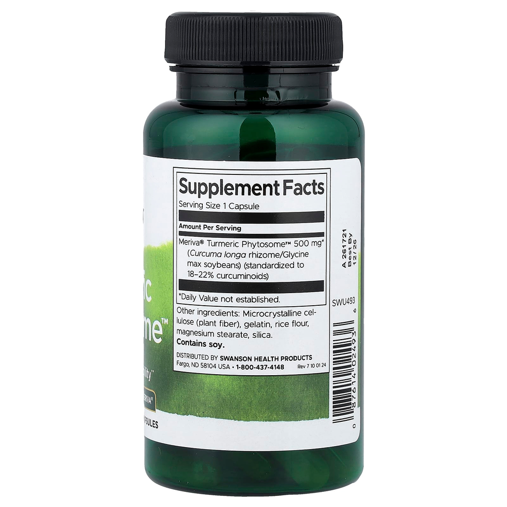 Swanson, Turmeric Phytosome™ с Meriva®, 500 мг, 60 капсул