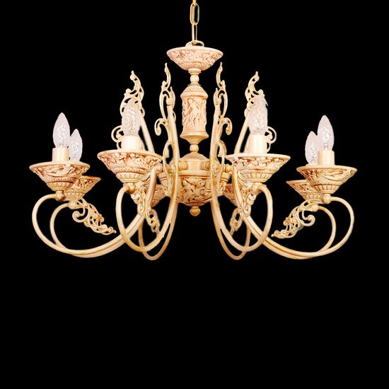 Подвесная люстра La Lampada 50908 (LAMP402/8.17-ROS.CER-SM)