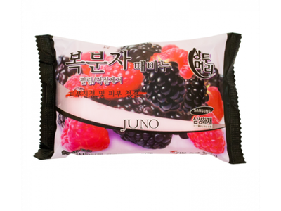 Мыло-пилинг для тела косметическое с экстрактом малины и ежевики 150 г Juno Sangtumeori Peeling Soap Rubus Coreanus
