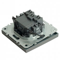 Выключатель двухклавишный с подсветкой без рамки Stekker Эмили 49942