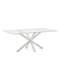 Стол Arya 200x100 керамический с белыми стальными ножками