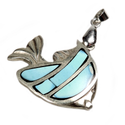 Кулон "Рыбка" бирюза натуральная