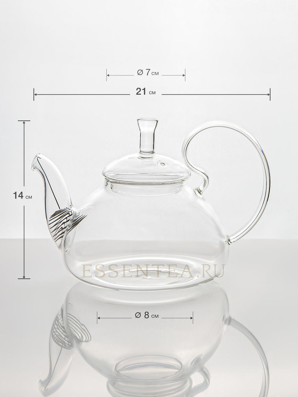 чайник стеклянный размеры