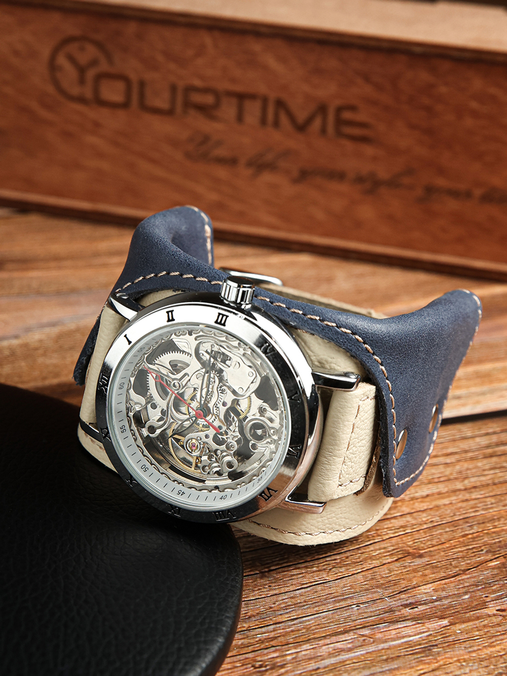 Часы скелетоны мужские механические Martini YOURTIME