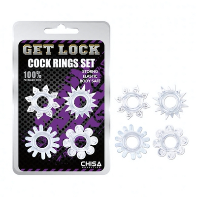 Набор эрекционных колец Cock Rings Set (Цвет: прозрачный)