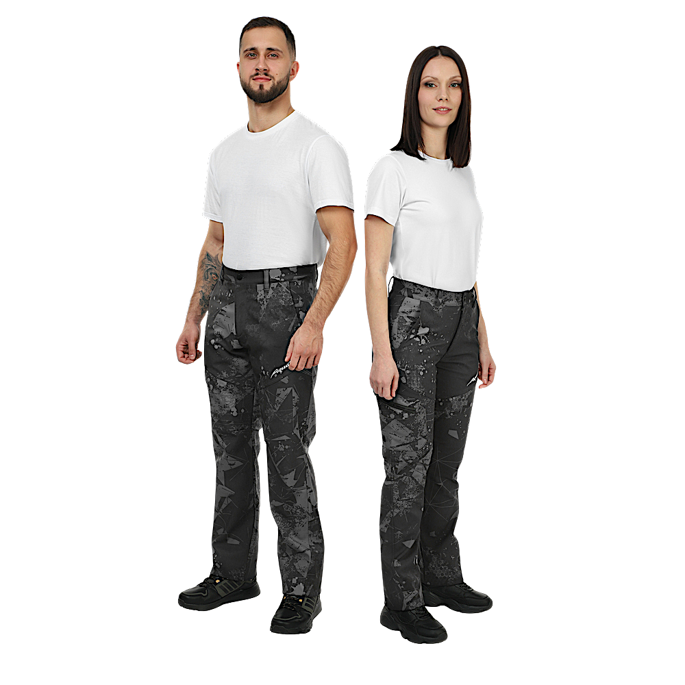 Костюм Aquatic К-23 цвет Camo Black фирменная печать Soft-Shell 10/10 -