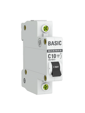 Автоматический выключатель EKF ВА 47-29 4,5кА, С 10А, 1П