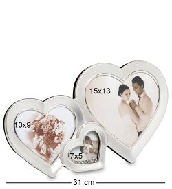 Bellezza Casa CHK-039 Фоторамка «Влюбленные сердца» (на 3 фото: 10х9, 7х5, 15х13)