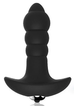 Черный спиралевидный анальный вибромассажер