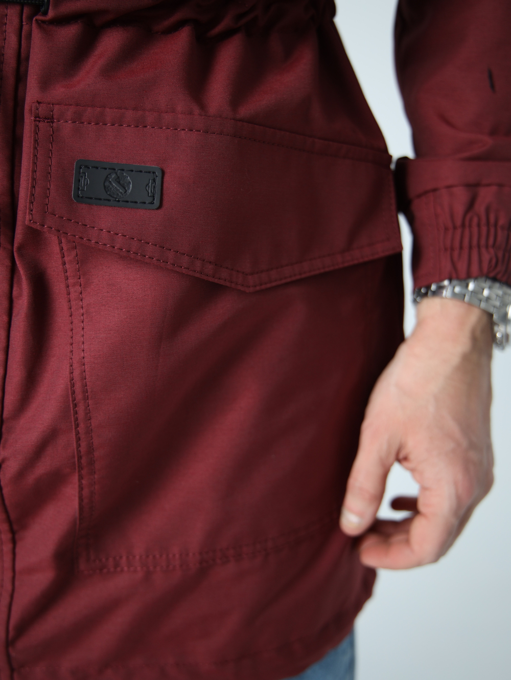 Парка с жилетом Город Горький хибины бордо красная