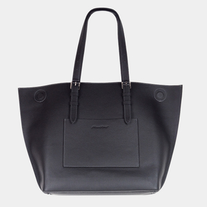 Сумка Shopper Vintage из кожи теленка, черного цвета