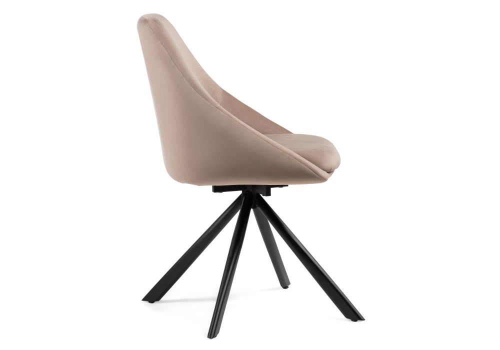 Стул на металлокаркасе Окленд крутящийся латте / черный