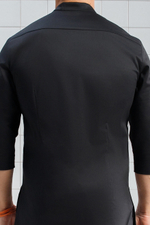 Рубашка - китель с прямой застежкой черная