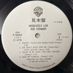 Винтажная виниловая пластинка LP Rod Stewart Absolutely Live (Japan 1982) (Obi) (Promo) The Great Pretender