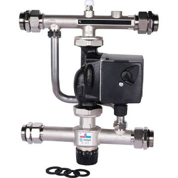 Насосно-смесительный узел Stout SDG-0120-007001 с насосом Grundfos UPSO 25-65 и терм.клапаном 30-60°