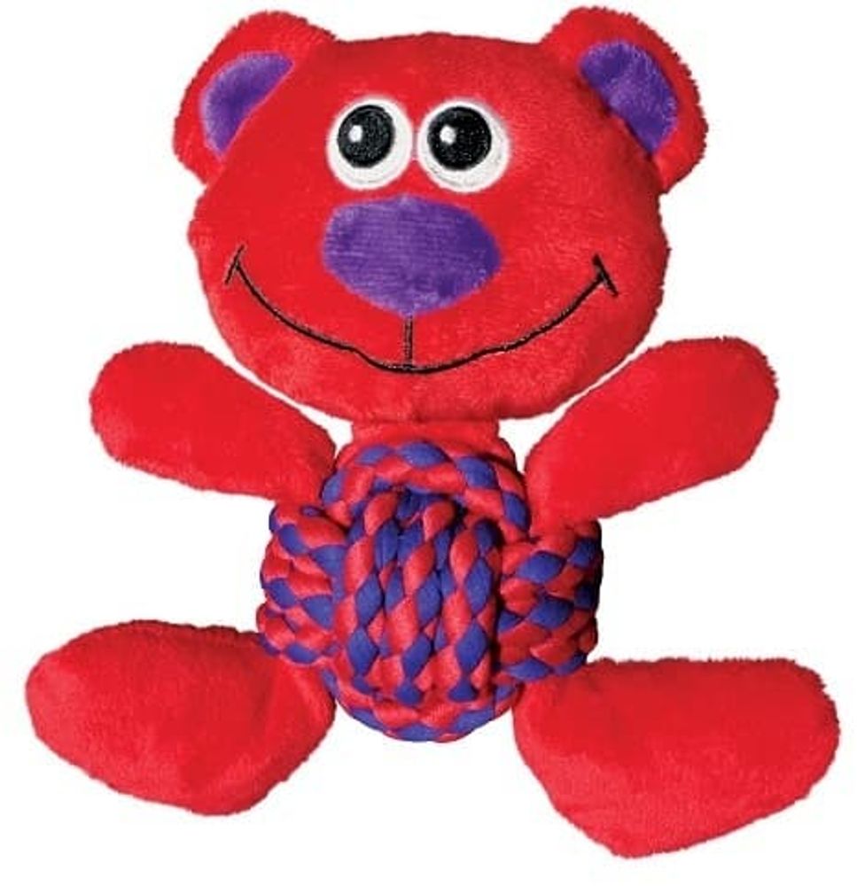 Kong игрушка для собак Weave Knots Мишка средний 22 х 20 см