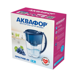 Фильтр-кувшин Аквафор, Престиж, 2.8 л, синий кобальт, Р80А5SM