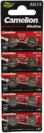 Батарейка часовая  R357 (AG13 LR1154 LR44) Camelion