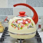 Чайник 3,5л со свистком, консольная ручка, слоновая кость "Гранат"