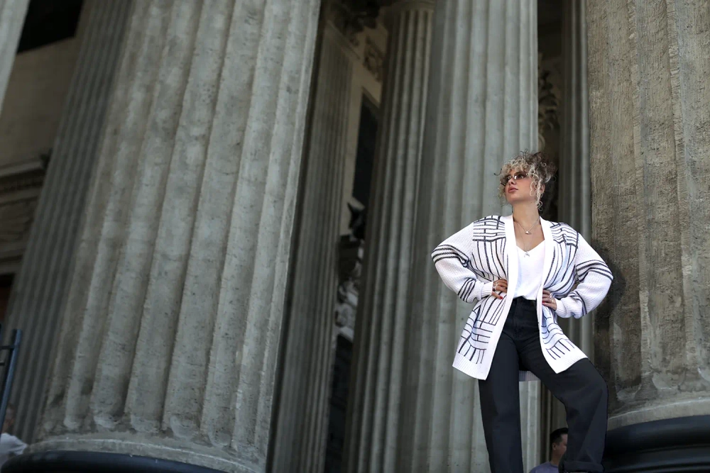 Кардиган с планкой