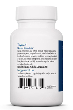 Thyroid Natural Glandular 40 мг 100 капсул Allergy Research Group