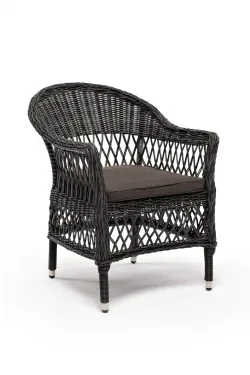 "Сицилия" плетеный стул из искусственного ротанга, цвет графит