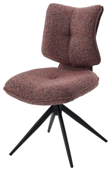 Стул ДЕЛИ (DELI) 360 град, цвет БРУСНИЧНЫЙ H300126-9 , ткань / ЧЕРНЫЙ каркас