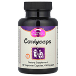 Dragon Herbs, кордицепс, 450 мг, 100 вегетарианских капсул