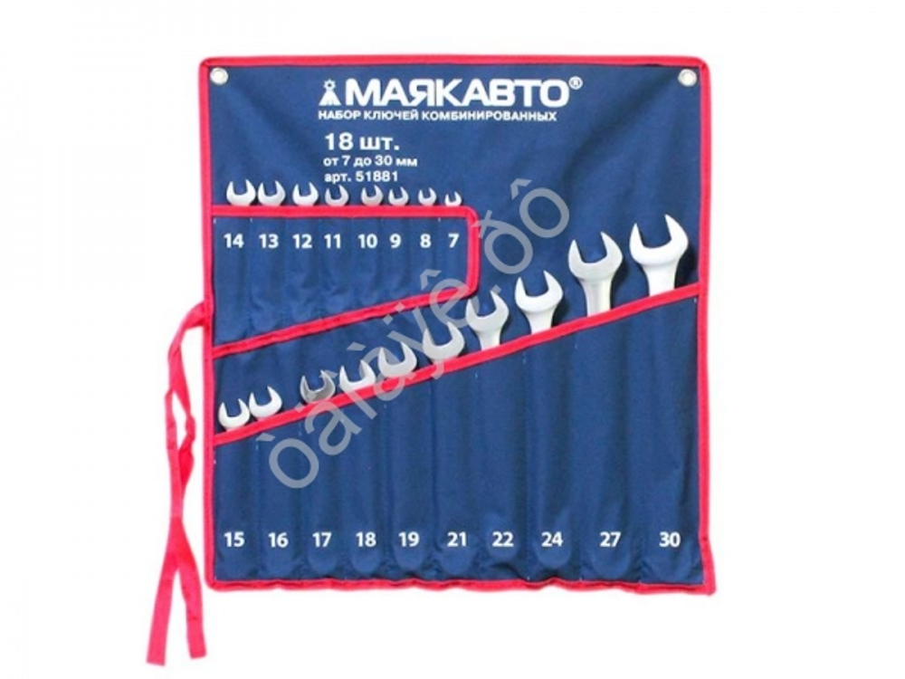 Набор ключей комбинированных 18пр.(7-30мм) в сумке МАЯКАВТО™ 51881