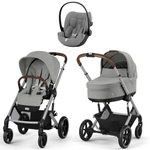 Коляска Cybex Balios S Lux SLV complete Cloud G Stone Grey Plus Base G 4 в 1 Stone Grey с дождевиками