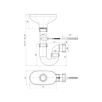 Сифон 1 1/2*40 Ani прямоточный DR0100 с разрывом струи АНИ пласт