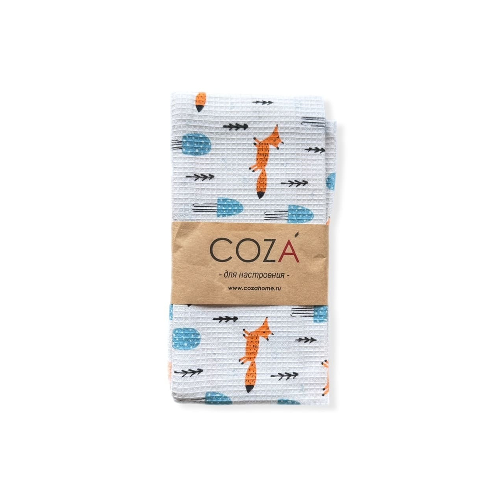 COZAHOME вафельное полотенце с рисунком Лисы