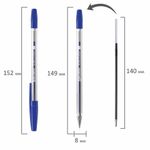 Ручки шариковые BRAUBERG "M-500", НАБОР 4 шт., СИНИЕ, узел 0,7 мм, линия письма 0,35 мм, 143453