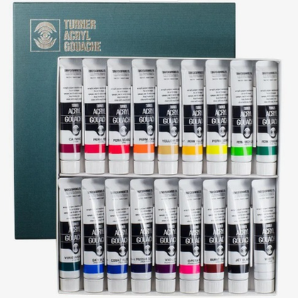 Turner акриловая гуашь 18 цветов 20 мл