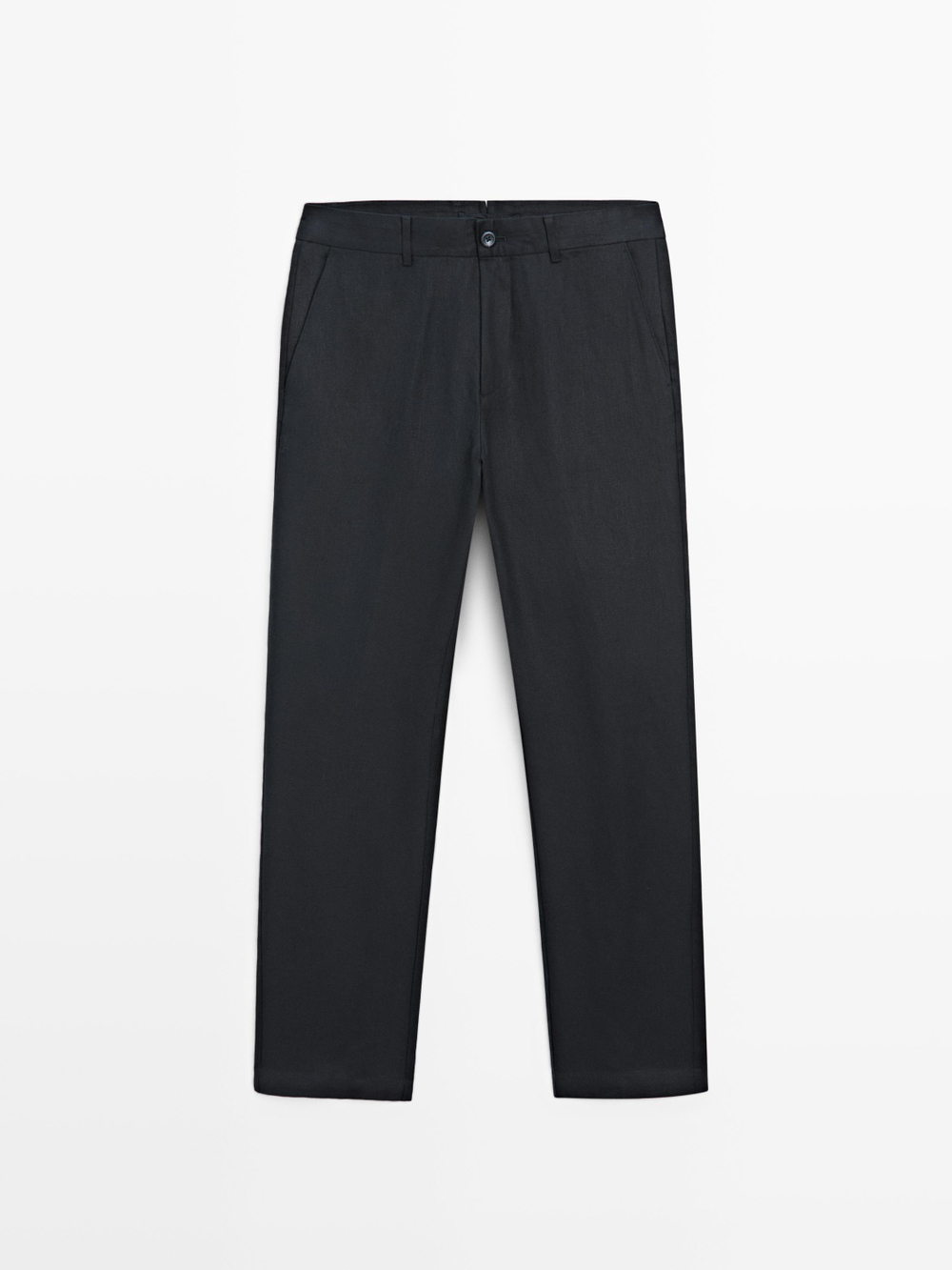 Massimo Dutti Зауженные льняные брюки, темно-синий