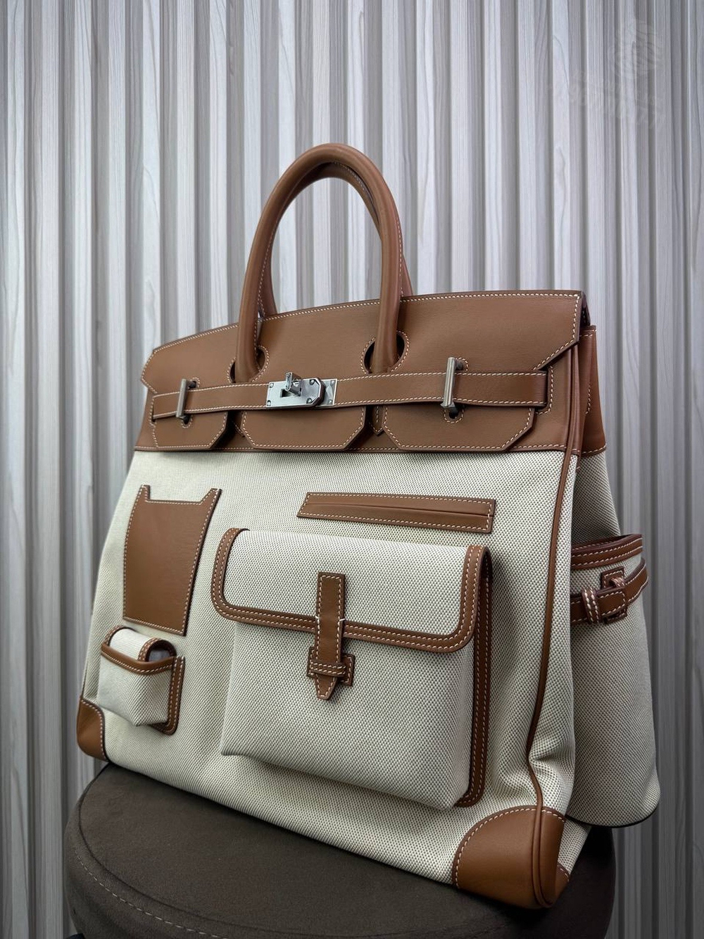 Дорожная сумка Hermes HAC Birkin 40 Cargo Toile