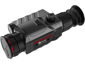 Прицел тепловизионный Guide TR420 x2.4-9.6, сенсор 384x288 12μm, NETD  ≤30mk, объектив ø25мм, 50Гц, обнаружение ростовой фигуры 1000м, экран OLED 1024x768, 6 цветовых палитр, 10 видов прицельной сетки, Wi-Fi, запись фото, видео 32GB, PiP, 18650 до 8ч, IP6