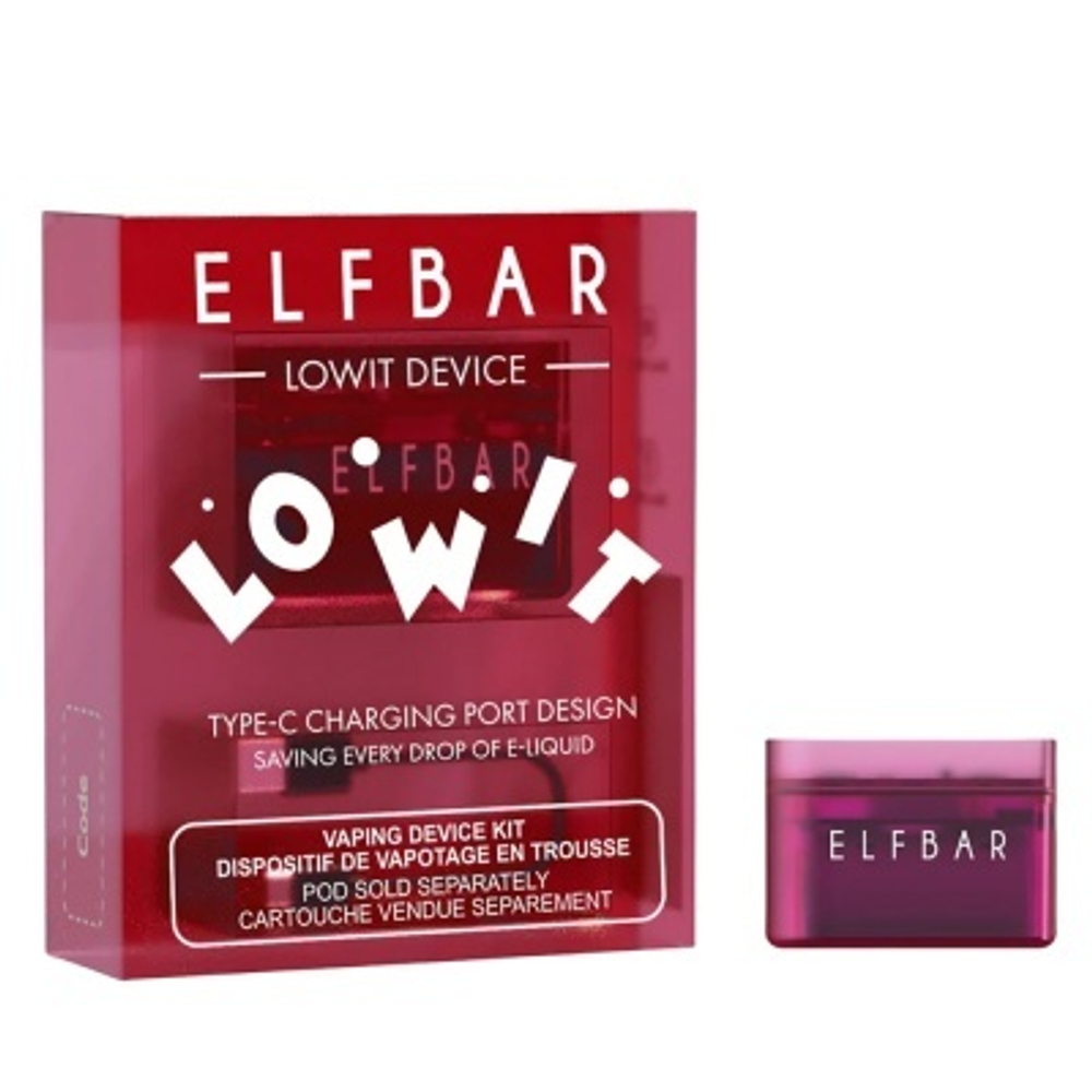 Elf bar LOWIT 500мАч Красный купить в Москве и России