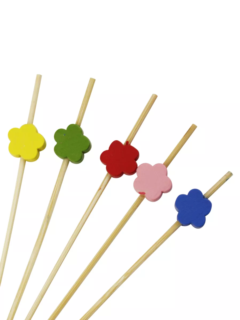 Пика деревянная "Цветы" 12см, 100шт/упак, 100упак/кор