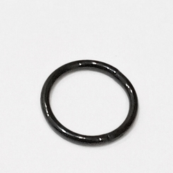 Кольцо-кликер с замком 8 мм толщиной 1,2 мм для пирсинга. Медицинская сталь, титановое черное покрытие