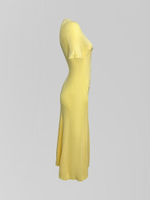 Платье 80659 трикотажное удлиненное на пуговицах и коротким рукавом