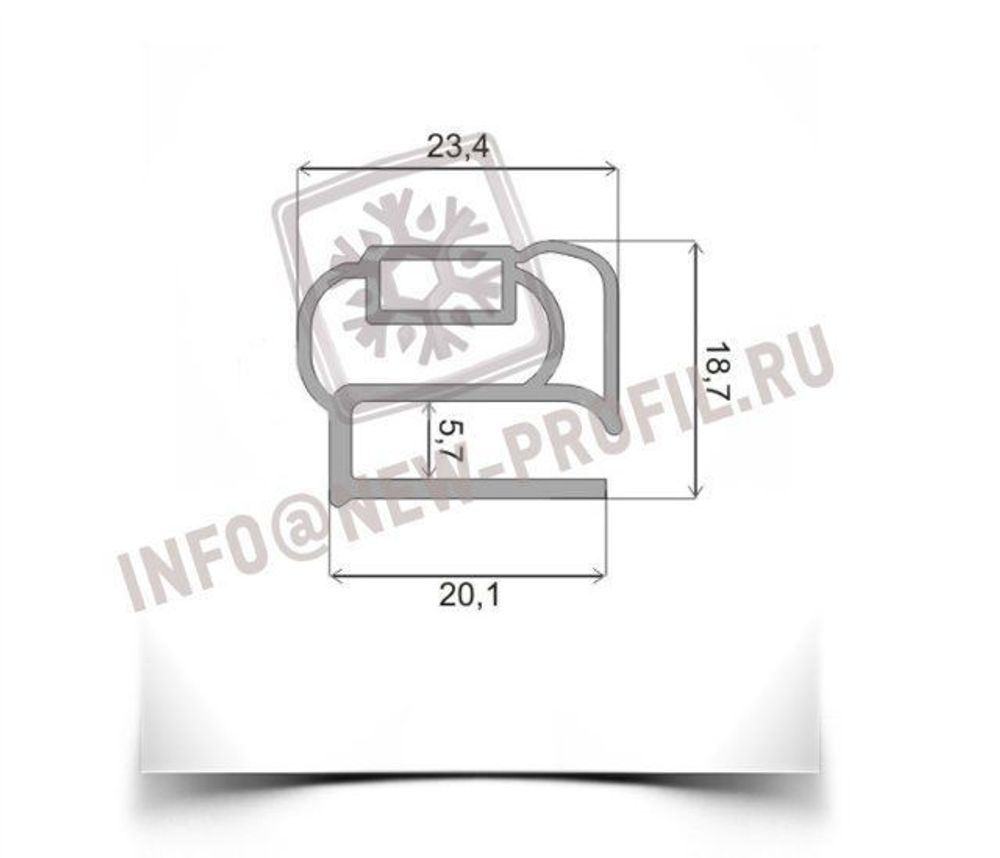 Уплотнитель для холодильника Минск 15М м.к 290*545 мм(014)