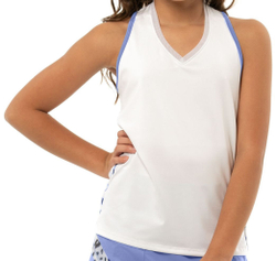 Футболка для девочки теннисная Lucky in Love On The Prowl Party Animal V-Neck Tank Girls - белый