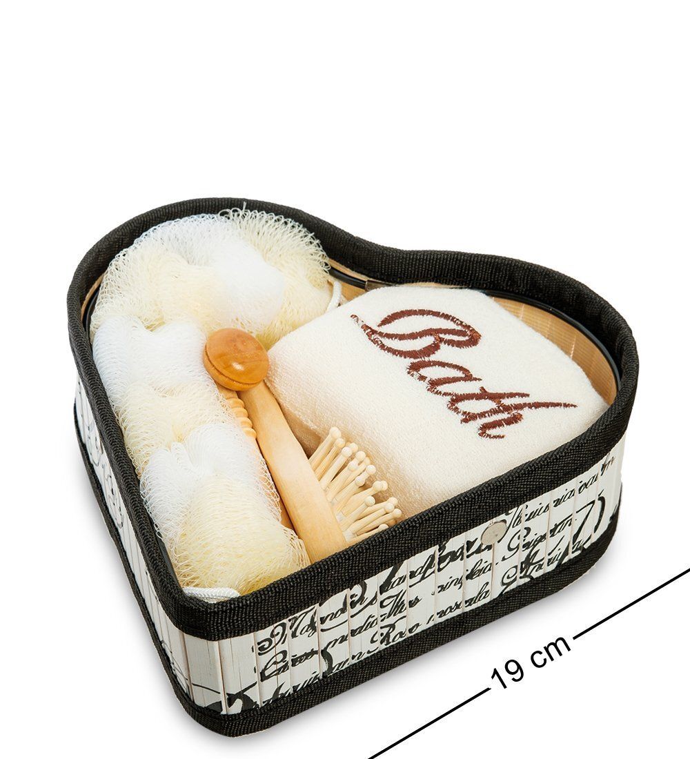 BT-19 Набор для бани с массажером и расческой «Сердце»