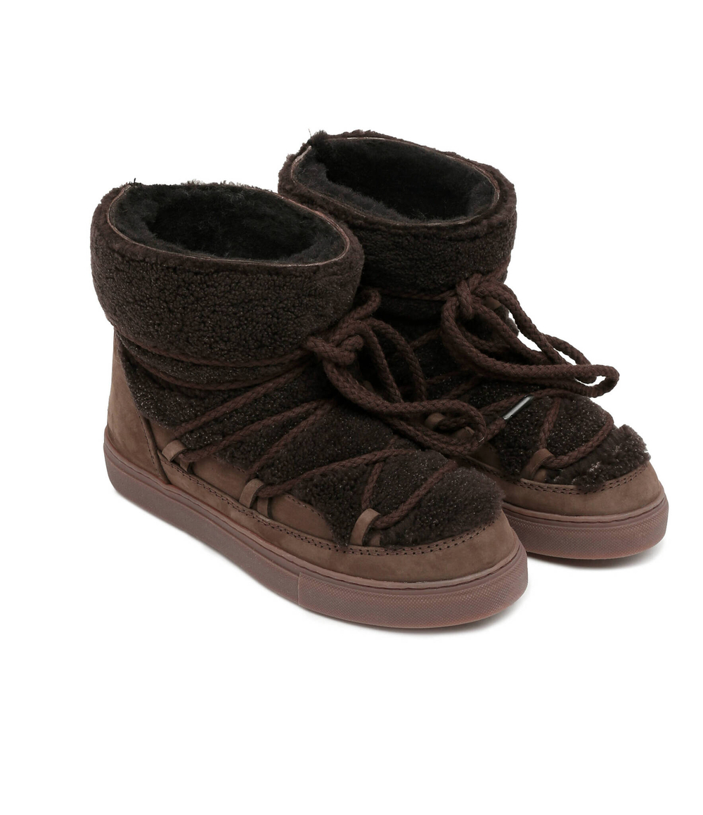 Кожаный угги CURLY INUIKII - коричневый(75102-016)